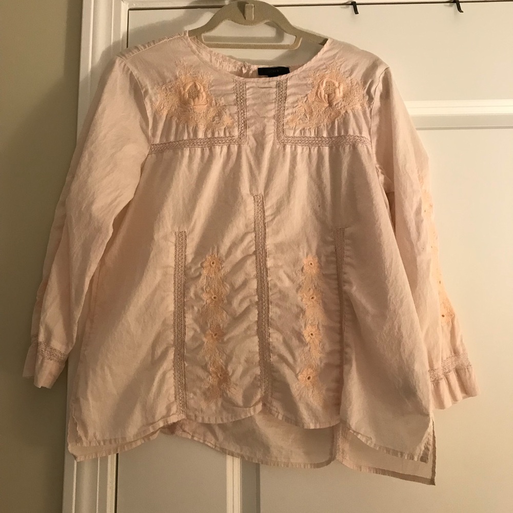 J. Crew Light Pink Blouse w/Great Detail
